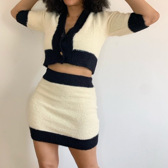 Neutral Knit Skirt Sets